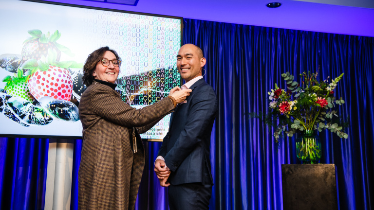 Danny Han, Saskia Brand-Gruwel. inauguratie, hotel management school maastricht
